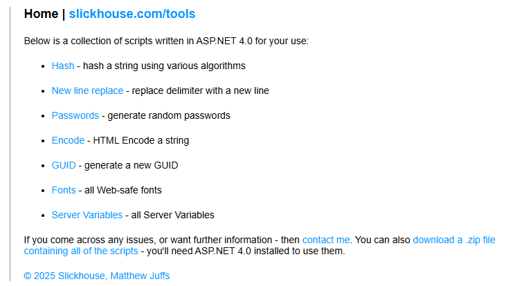 Screenshot of Tools