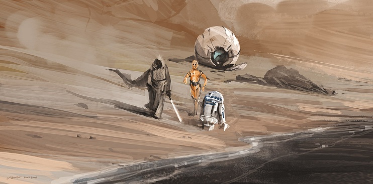 Example image using Star Wars painting